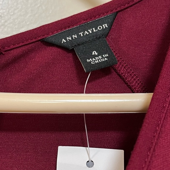 Ann Taylor Ponte Cap Sleeve Flounce Dress - Picture 4 of 6